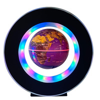 Gran oferta, globo terráqueo con mapa del mundo magnético giratorio 2025, nueva luz nocturna LED levitante con potencia tipo C, diseño moderno DIY para uso doméstico