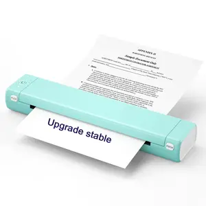 Mini impresora compacta de oficina móvil de alta calidad a bajo precio, impresora térmica portátil A4 sin tinta USB y dientes azules para documentos