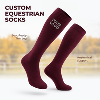 Chaussettes d'équitation personnalisées à logo, haute performance, écologiques, pour l'hiver, à séchage rapide, antidérapantes, pour femmes et hommes