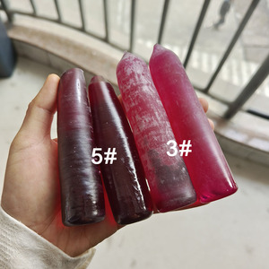 วัตถุดิบคอรันดัมสังเคราะห์แบบไม่ผ่านการตัดแต่ง รูปทรงกระบอก 3 #   5 #    พลอยดิบสีแดงทับทิมสำหรับทำเครื่องประดับ - Product Image 1