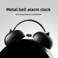 YQOIU YQ-8898 Schüler- und Kinderwecker LED-Digitalanzeige Mechanischer Gong Extrem Lauter Alarm ABS-Acrylglas Modern