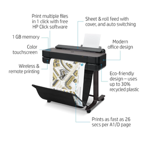 Plotter de Formato Grande HP DesignJet T650 de 24 Pulgadas, Incluye 2 Años de Soporte de Garantía en Sitio - Product Image 2