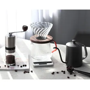 कॉफी और चाय उपकरण डालो से अधिक उपहार सेट मैनुअल कॉफी बनाने की मशीन कॉफी निर्माता फिल्टर केतली पैमाने