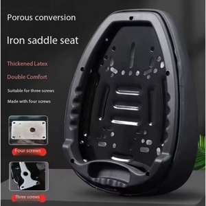seat cushion three or four screws fixed saddle thickened waterproof thick <b>tube</b> universal seat bag battery car iron saddle - Product Image 3