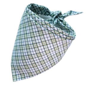 Bandana pour <span class=keywords><strong>chien</strong></span> en coton à imprimé à carreaux classiques, bavoirs personnalisés, écharpe, accessoires de fête, tenues de festival en plein air - Product Image 2
