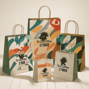 Bolsa de Papel Kraft Ecológica para Pan, Galletas, Productos de Panadería y Compras, 50 cm, MOQ Bajo, Logotipo Personalizado - Product Image 2