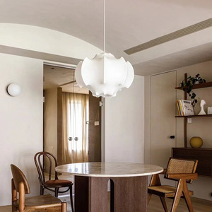 Lámpara de Araña de Seda de Diseño Italiano, Estilo Nórdico Moderno Minimalista, Lámparas Colgantes Elegantes y Acogedoras para Sala de Estar, Dormitorio y Comedor - Product Image 5