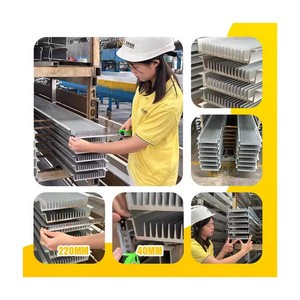<span class=keywords><strong>Perfil</strong></span> de Disipador de Calor de <span class=keywords><strong>Aluminio</strong></span> Extruido Grande Personalizado de Fábrica para Inversor Solar, Radiador de Alta Potencia, Aleación 6063 T5 - Product Image 5