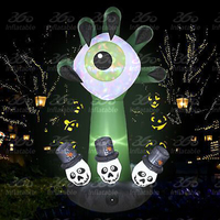 360 Usine-Personnalisé Gonflable LED Colonne Humain-manger Fleur Yeux Boule Horreur et Thriller Publicité Gonflable