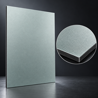 Panneau composite en aluminium revêtu de PVDF gris vert 1220x2440mm, plaque ACP pour bardage