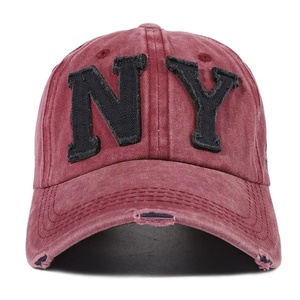 High Quality Customized Embroidery <b>Waterproof</b> Sporty Fruit Applique Distressed New York Baseball <b>Cap</b> for Unisex - Product Image 2