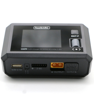 Chargeur d'équilibrage de batterie au lithium ToolkitRC M7AC 100W AC/300W DC avec entrée XT60 XT30 et sortie 2-6S, en métal, 380g, pour modèles d'avions/drones - Product Image 2