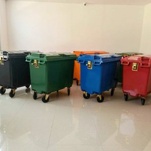 Hy-660 Outdoor Large Plastic Waste <b>Bin</b> 660L Wheeled Rectangular For Municipal Trash Trucks And Cleaning Vehicles - Product Image 1