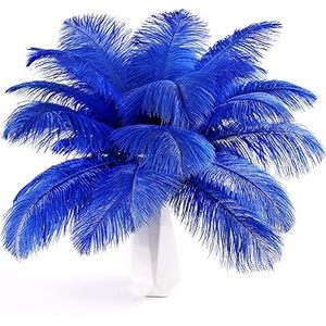 45-50cm venta al por mayor plumas de avestruz blancas teñidas plumas fiesta boda carnaval Festival pluma decoración DIY artes artesanía - Product Image 1