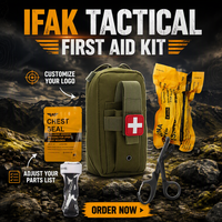 IFAK Trousse de premiers soins tactique miniature, sac médical de survie d'urgence pour le contrôle des saignements, camping, randonnée, chasse, extérieur, voiture