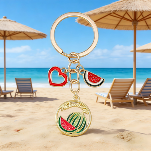 Wholesale New Fashion Fruit Design Zinc Alloy Custom Waterproof Keychain Watermelon Orange Apple Strawberry Car <strong>Key</strong> <strong>Ring</strong> <strong>Bag</strong> - Product Image 5
