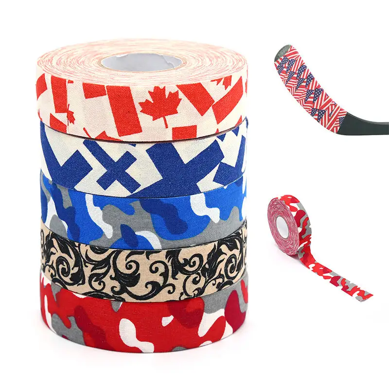 ANTI Custom Colour Cotton Fabric Cloth Hockey Stick Tape For Ice Roller Hockey Stick, Blade Handle Protector Hockey Tape