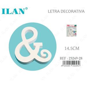 Ilan Lettera Decorativa Ampersand 14,5 cm, Arte da Parete in Legno - Product Image 1