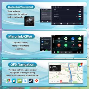 Unité principale de navigation GPS Android avec aide au recul, GPS intégré, CarPlay, Android Auto, DSP, écran OLED, 2 Go de RAM, 32 Go de ROM, <span class=keywords><strong>audio</strong></span> haute résolution - Product Image 6