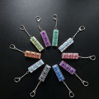 Porte-clés anti-stress à 3 boutons, clavier miniature, pendentif de sac, jouet de décompression à axe transparent pour PC, cadeau