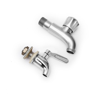 Single Handle Wall Mounted Kitchen Faucet 304 Stainless Steel Chrome Plated Minimalist Design Easy Installation - Product Image 1