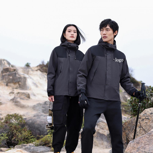 Chaqueta Cortavientos <span class=keywords><strong>Impermeable</strong></span> de Montañismo Casual para Exteriores con <span class=keywords><strong>Capucha</strong></span> y Logo Impreso de Novedad - Product Image 3