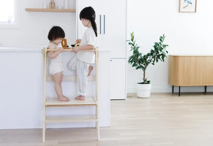 Taburete de Cocina Doble para Niños Pequeños, <span class=keywords><strong>Torre</strong></span> de Cocina Ajustable para Gemelos - Product Image 2