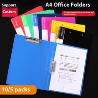 Archivo de Clip de cuero multifuncional YJ A4 engrosado de una sola fuerza doble para almacenamiento de archivos de papel de prueba para estudiantes suministros de oficina