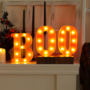 Luces LED Decorativas de Halloween con la Letra 'BOO', Letrero Luminoso, Ambiente Espeluznante, Accesorios para Fiestas, Iluminación Festiva, Luces Decorativas - Product Image 4