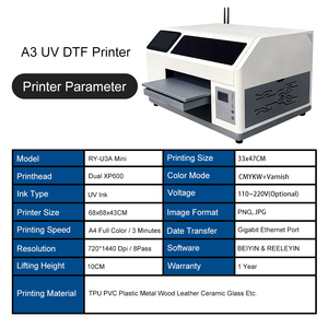 Imprimante UV jet d'encre entièrement automatique à 2 têtes pour cuir et <span class=keywords><strong>textile</strong></span>, haute vitesse A3, pour T-shirts, badges et étiquettes personnalisés 33*47cm - Product Image 5