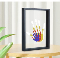 Marco de recuerdo para huellas de manos, kit de huellas de manos para bebés y familias, marco de huellas de manos DIY para padres e hijos, marco de huellas de manos para parejas
