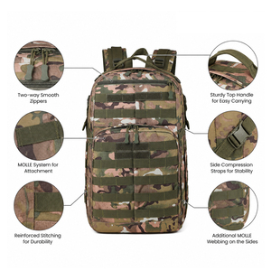 LUPU Camouflage Tactical Backpack Molle Outdoor Assault Bag Waterproof Oxford <b>Rucksack</b> Travel Hiking Daypack - Product Image 3