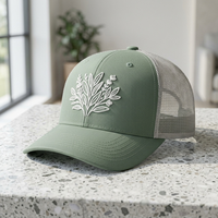 Gorra Trucker Unisex de 6 Paneles, Estilo Moderno, Alta Calidad, Ajustable, 100% Poliéster, Velour, Personalizable, Deportiva, para Actividades al Aire Libre