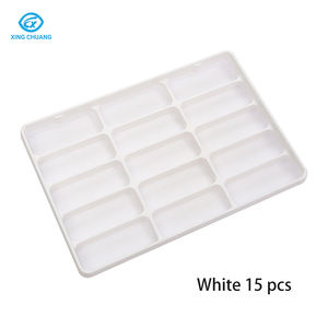 Estuche de exhibición de lentes ópticas de plástico duradero de 15 parcelas, caja de almacenamiento de gafas de sol blancas, soporte organizador de exhibición - Product Image 6