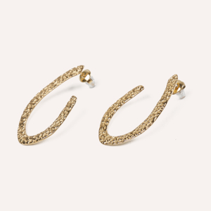 Pendientes Minimalistas de Acero Inoxidable Dorado YXM E28 de 4 cm para Primavera/Verano - Product Image 2