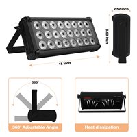 Barre lumineuse de scène TSINYE lampe de lavage Dj Lights Bar DMX Control Auto Play Sound Activated Uplight Bar Changement de couleur avec télécommande RF