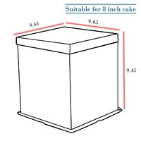 Grande boîte à gâteaux transparente en PET pour gâteau de boulangerie de 8 "boîte-cadeau transparente pour anniversaire mariage noël nouvel an