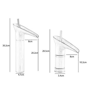 Rubinetto classico per il bagno in stile antico a cascata rubinetto caldo e freddo in bronzo a foro singolo tipo di rubinetto per acqua - Product Image 5