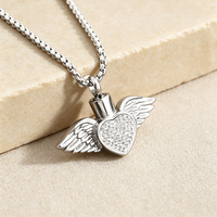 Collier pendentif multi-styles en acier inoxydable avec flacon de parfum croix panda, unisexe, créatif, polyvalent, bijou de mode pour couple, cadeau
