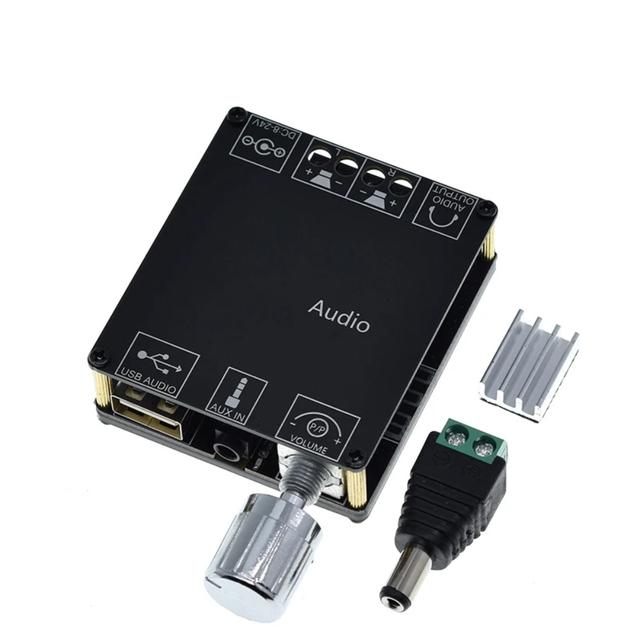 HIFI MINI BT 5.0 Wireless Audio Digital Power amplifier Stereo board 50Wx2 BT Amp Amplificador 3.5MM USB APP
