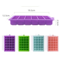 Am Azon Bac à glaçons en silicone de qualité alimentaire réutilisable à 24 grilles pour congélateur Moules à glaçons en gelée faits à la main avec couvercles