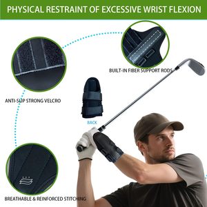 Attelle de poignet de golf avec attelle rigide interne pour l'entraînement du poignet des golfeurs droitiers, <span class=keywords><strong>aide</strong></span> à corriger l'angle du poignet pour les débutants en golf - Product Image 5