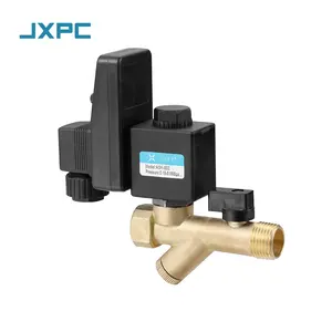 Timed electronic auto drain brass ball valve 1/2 in NPT BSP