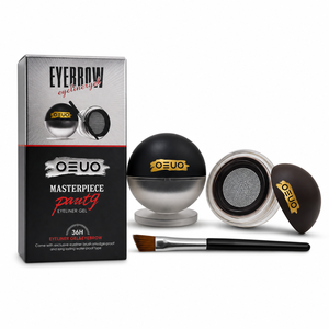 OEUO OEM 2 <span class=keywords><strong>en</strong></span> 1 <span class=keywords><strong>Gel</strong></span> Crème Eyeliner et Sourcils <span class=keywords><strong>en</strong></span> Maille 36H Imperméable Anti-Bavures Noir Marron avec Pinceau pour Sourcils - Product Image 2