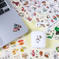 Autocollants en vinyle mat brillant écologiques personnalisés, imperméables, découpés à la forme, étiquettes de logo de dessins animés, autocollants adhésifs pour enfants