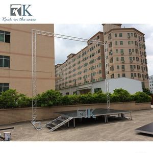 RK Quick Install Modularized Stable Stage <b>Platform</b> Adjustable Height 0.3-2.2m 750kg/sq.m Load Aluminum Truss Frame Plywood - Product Image 2