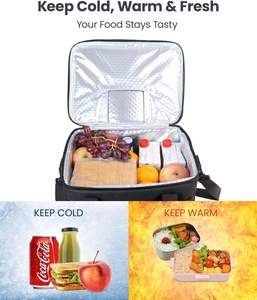 Portable <strong>Insulated</strong> Polyester Lunch Tote Bag Leakproof and Reusable With <strong>Ice</strong> Cream <strong>Container</strong> <strong>for</strong> Work and Meal Prep - Product Image 6