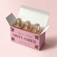 Boîte d'emballage personnalisée de luxe pour échantillons de parfum, boîte cadeau pliable en papier pour ensemble de parfums avec impression de logo, vente en gros