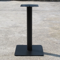 Socle de table traditionnel noir en fonte avec pieds en métal, bases de table en bois pour salle à manger, salle de sport, restaurant et mobilier domestique