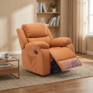 Modern PU Leather <b>Recliner</b> Chair Electric Living Room Furniture Solid Back Leisure Chair Contemporary Design - Product Image 1